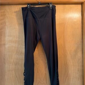 SO Black Leggings with Lace Accent